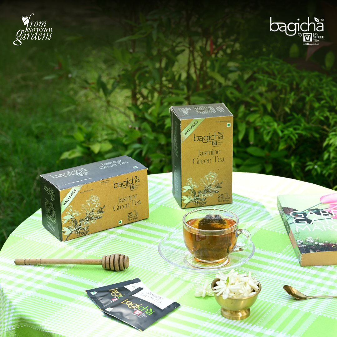 Bagicha by Jay Shree Tea | Jasmine Green Tea | 25 Enveloped Tea Bags