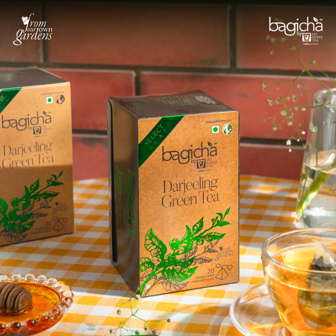 Bagicha by Jay Shree Tea Darjeeling Green Tea 20 Pyramid Tea Bags