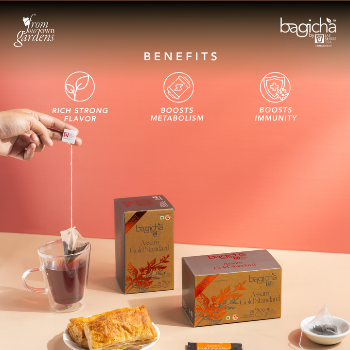 Bagicha by Jay Shree Tea Assam Gold Standard 20 Pyramid Tea Bags