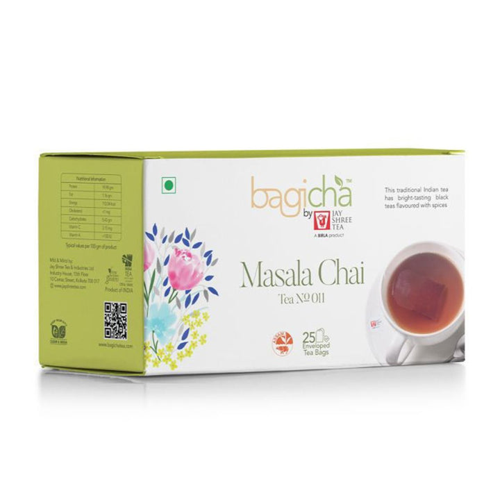 Bagicha By Jay Shree Tea Masala Chai 25 Enveloped Tea Bags