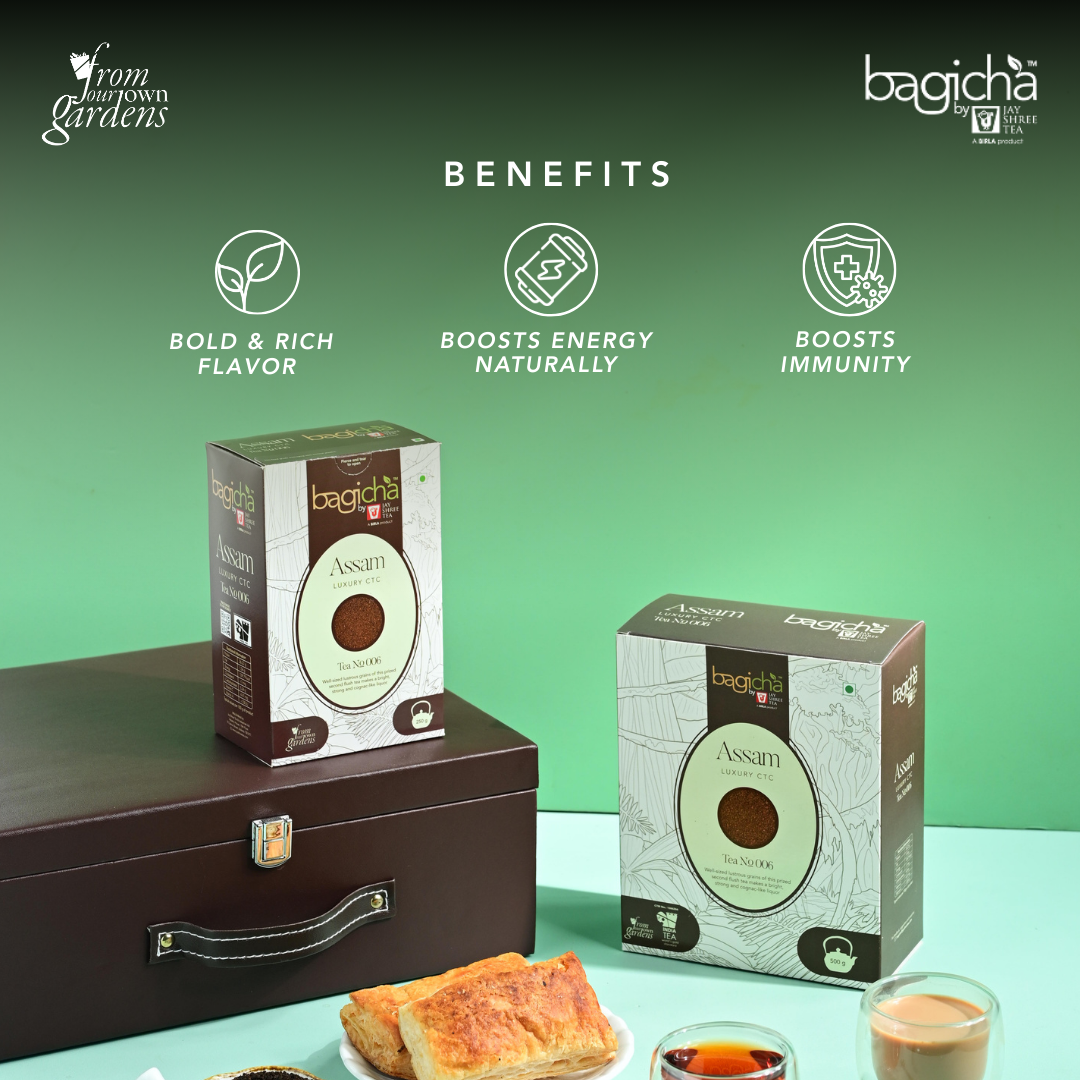 Bagicha By Jay Shree Tea Assam Luxury CTC Tea (Pack of 2)