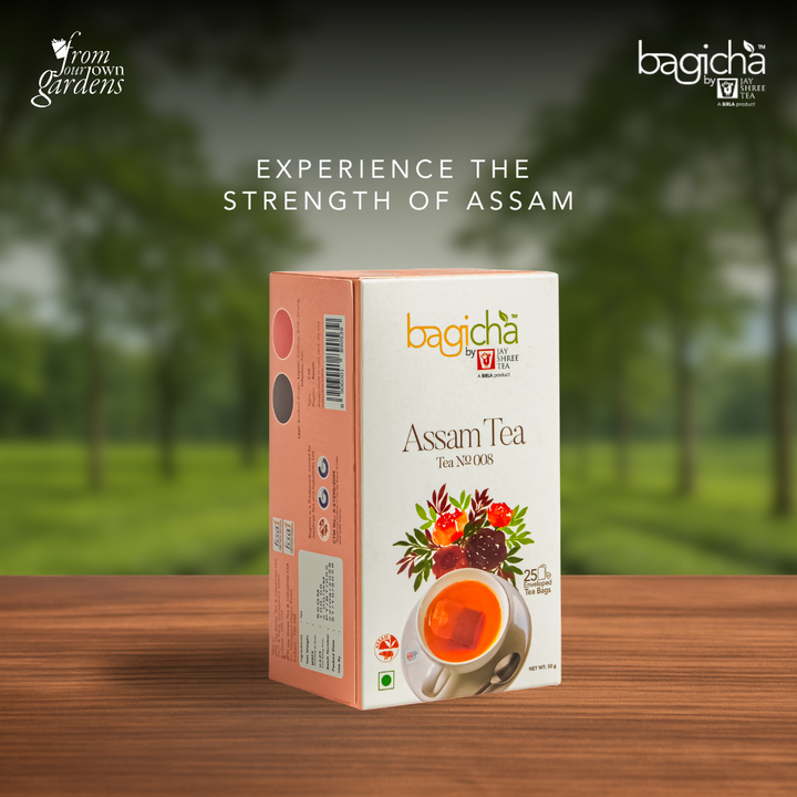 Bagicha By Jay Shree Tea Assam Tea 25 Enveloped Tea Bags (Pack of 2)