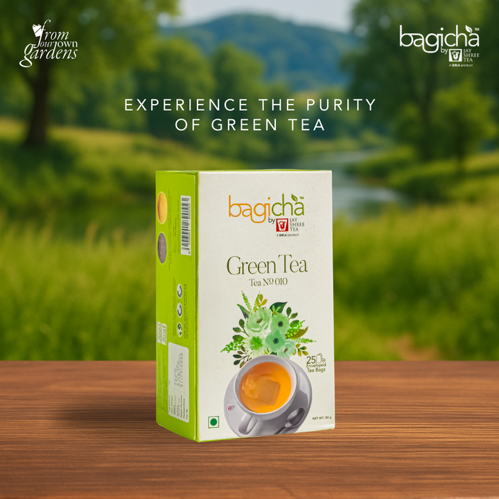 Bagicha By Jay Shree Tea Green Tea 25 Enveloped Tea Bags (Pack of 2)