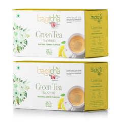 Bagicha By Jay Shree Tea Green Tea Natural Lemon Flavour 25 Enveloped Tea Bags (Pack of 2)