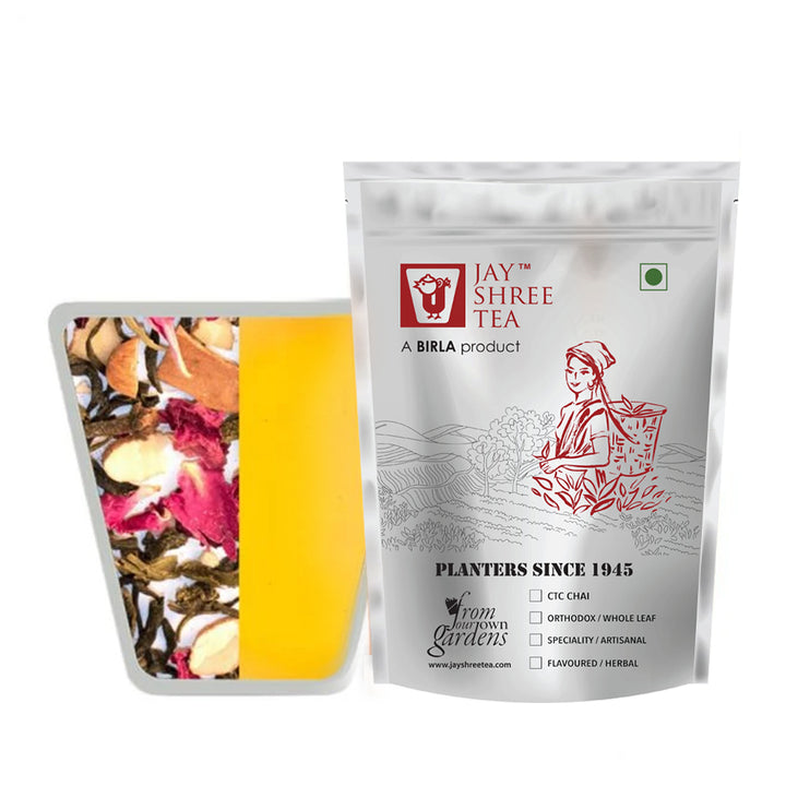 Kashmiri Kahwa Blended with Almonds & Other Indian Spices  Green Tea