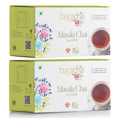 Bagicha By Jay Shree Tea Masala Chai 25 Enveloped Tea Bags (Pack of 2)