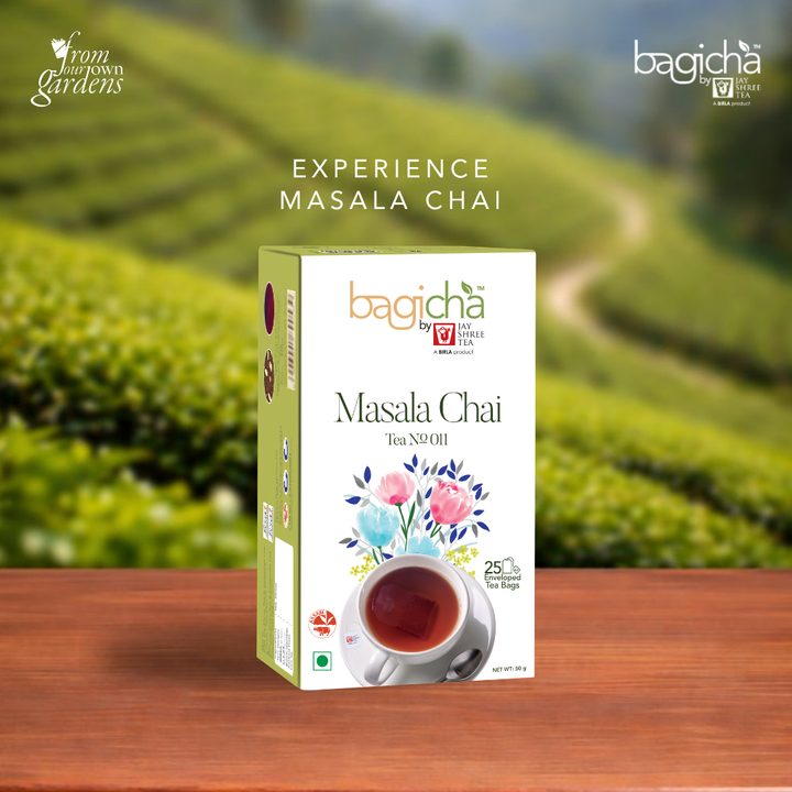 Bagicha By Jay Shree Tea Masala Chai 25 Enveloped Tea Bags
